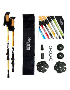 Bastones de Senderismo XtremPro 2 Pcs Aluminio Plegables