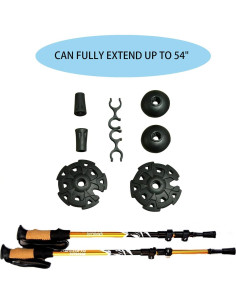 Bastones de Senderismo XtremPro 2 Pcs Aluminio Plegables 2