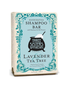 Barra de Champú Sólida Natural Three Sisters 134 g Lavanda