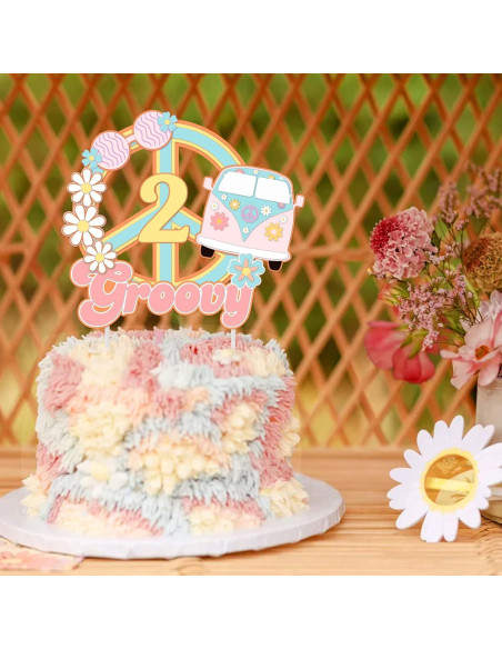 Adorno de Pastel 2 Groovy Cheereveal Rosa 15x17 cm Adorno de Pastel 2 Groovy Cheereveal Rosa 15x17 cm