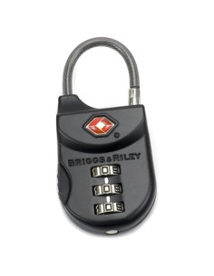 Candado de Cable TSA Briggs & Riley - Combinación 3 Dígitos, Negro