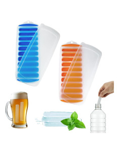 Bandeja de Hielo de Silicona Lily's Home 2PK con Tapa 30x12 cm