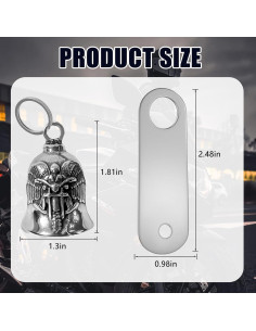 Campana de Motocicleta Ángel Guardián Mediana - Amuleto de Seguridad 2