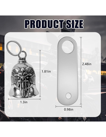 Campana de Motocicleta Ángel Guardián Mediana - Amuleto de Seguridad