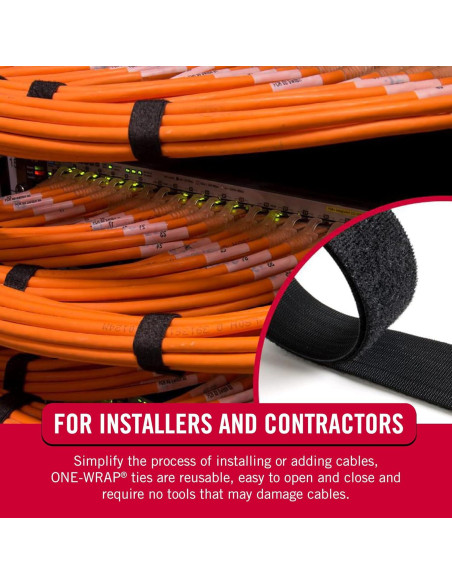 Correas Anchas VELCRO 1 pulg x 9 m Reutilizables Negro