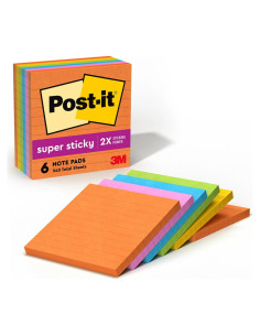 Notas Adhesivas Super Sticky Post-it 10.16 cm x 10.16 cm 6 Blocs