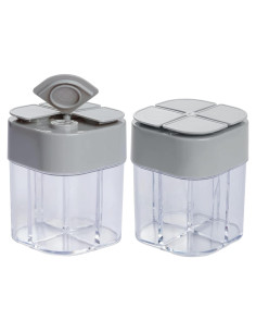 Paquete de 2 Contenedores de Especias Miayon 4 en 1 Gris