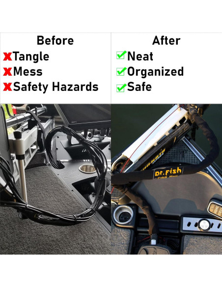 Manga de Cable para Motor de Trolling Dr.Fish 152cm Negra