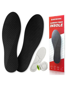 Plantillas de fibra de carbono EZWORK para dolor en pies - 1 par