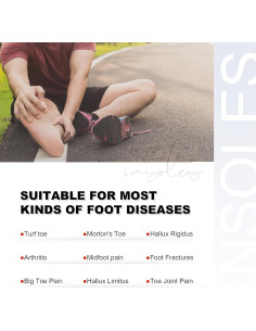 Plantillas de fibra de carbono EZWORK para dolor en pies - 1 par 2