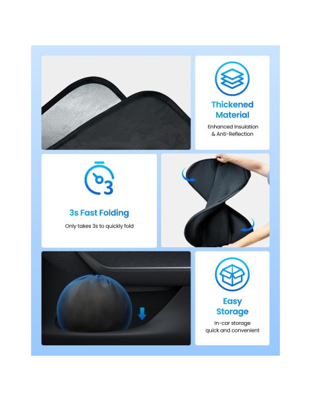 Protector Solar Parabrisas REEVAA para Tesla Model Y 2019-2026