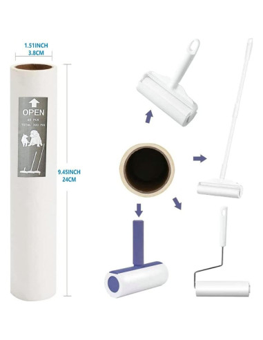 Paquete de 5 Recambios Rodillo Quitapelusas Criblor 24 cm