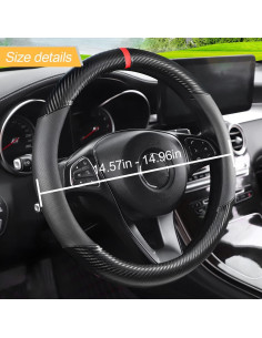 Cubierta de Volante de Coche LoyaForba 38 cm Antideslizante 2