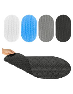 Alfombrilla Ovalada Antideslizante Vive 66x38cm Negra