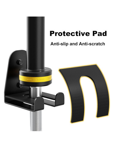 Soporte Vertical para Barra Olímpica JNIHEEP - Metal Negro 2 Pcs