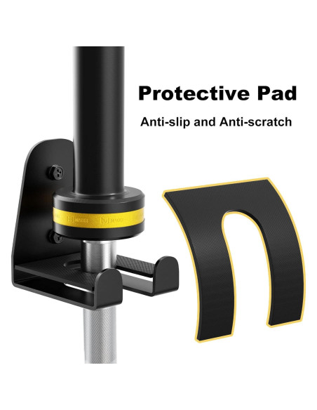 Soporte Vertical para Barra Olímpica JNIHEEP - Metal Negro 2 Pcs