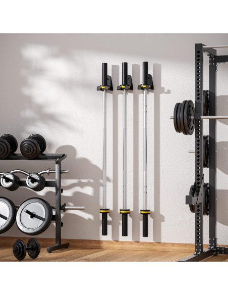 Soporte Vertical para Barra Olímpica JNIHEEP - Metal Negro 2 Pcs