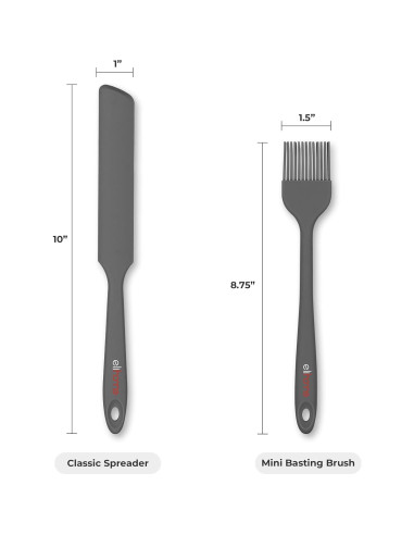Brocha de Silicona Elihome para Basting 22.2 cm Gris Oscuro