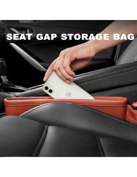 Bolsillos Organizadores Tumecos para Asientos de Coche Beige - 2 Piezas