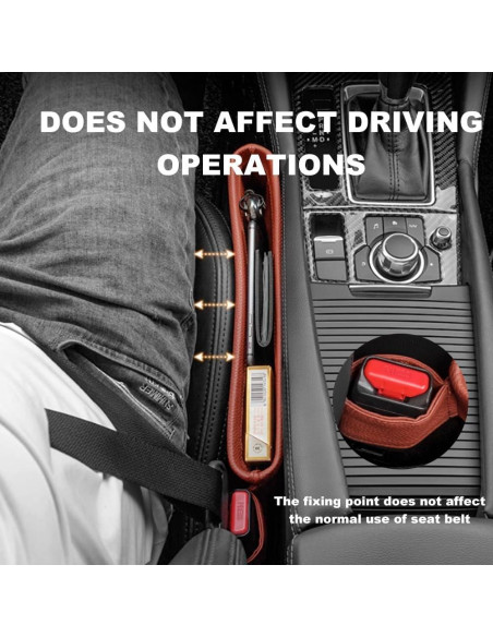 Bolsillos Organizadores Tumecos para Asientos de Coche Beige - 2 Piezas