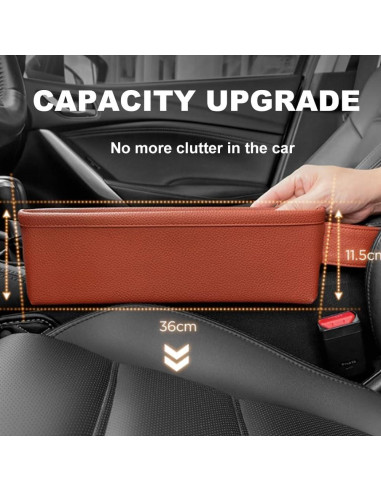 Bolsillos Organizadores Tumecos para Asientos de Coche Beige - 2 Piezas