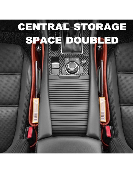 Bolsillos Organizadores Tumecos para Asientos de Coche Beige - 2 Piezas