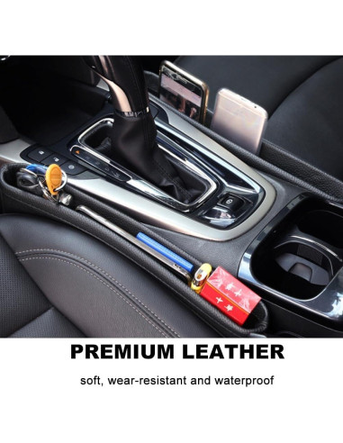 Bolsillos Organizadores Tumecos para Asientos de Coche Beige - 2 Piezas