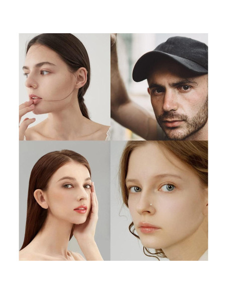 Set de 24 Anillos de Nariz Vegolita 22G Acero Inoxidable