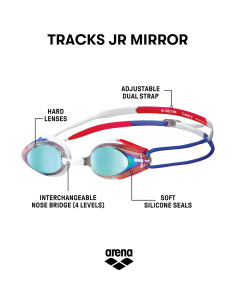 Gafas de Natación Arena Tracks Mirror Junior 6-12 Años Espejadas 2