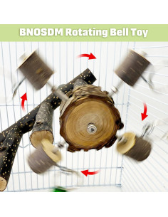 Escalera de Madera Natural BNOSDM 31.75 cm para Aves 2