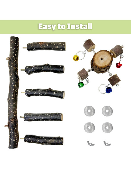 Escalera de Madera Natural BNOSDM 31.75 cm para Aves