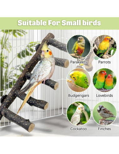 Escalera de Madera Natural BNOSDM 31.75 cm para Aves