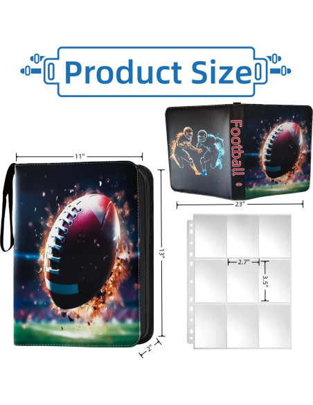 Carpeta de Tarjetas de Fútbol KOPOGTY 720 Bolsillos 40 Páginas