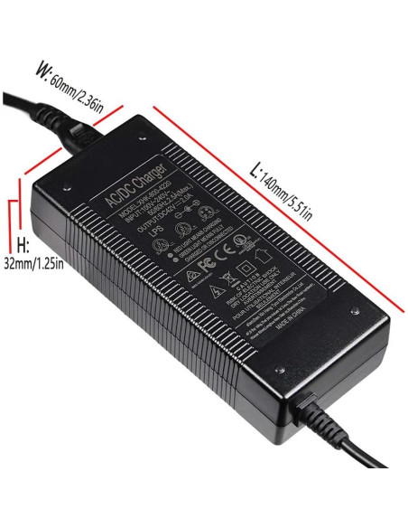 Adaptador de corriente Mouow 42V 2A 3 clavijas para Pocket Mod