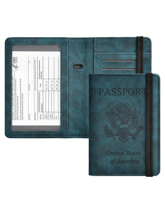 Soporte para Pasaporte y Tarjeta de Vacunación HerriaT Azul