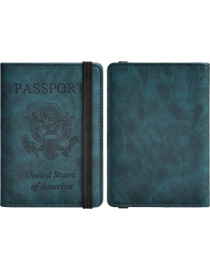 Soporte para Pasaporte y Tarjeta de Vacunación HerriaT Azul 2