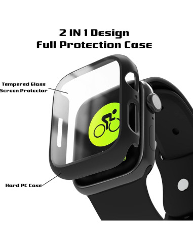 Funda Protectora para Apple Watch 40mm EWUONU con Vidrio Templado
