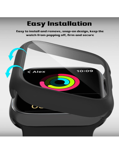 Funda Protectora para Apple Watch 40mm EWUONU con Vidrio Templado