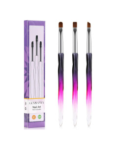 Set de Brochas de Limpieza para Uñas GEMSANVA 3PCS