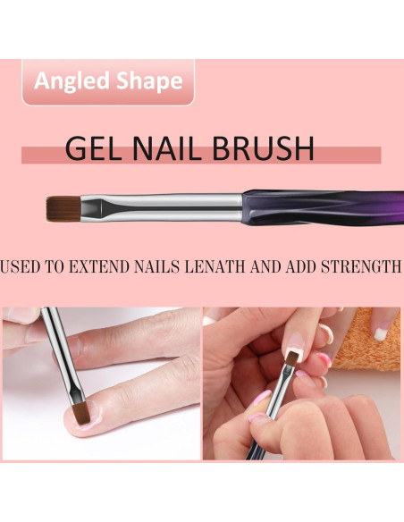 Set de Brochas de Limpieza para Uñas GEMSANVA 3PCS