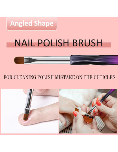 Set de Brochas de Limpieza para Uñas GEMSANVA 3PCS