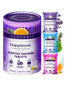Bombas de Ducha Aromaterapia Cleverfy - 3 Tabletas Relajantes