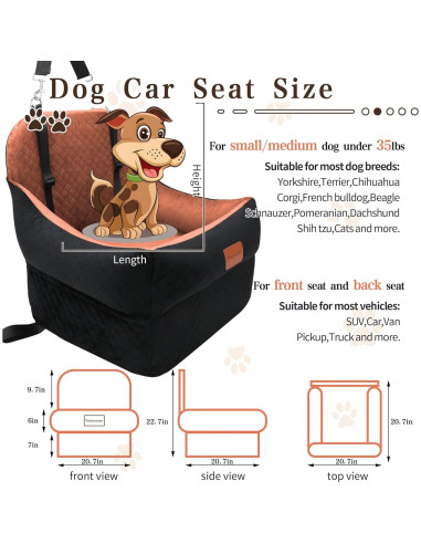 Asiento Elevador para Perros Tomyanner 52.6x52.6cm hasta 13.6kg