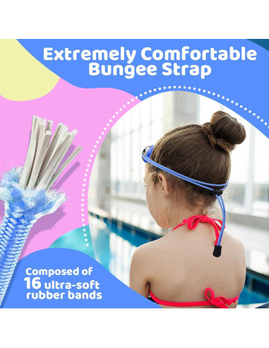 Gafas de natación Vvinca Kids con correa elástica y antiempañante