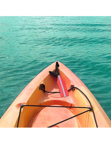 2 PCS Bandera de Seguridad Emsiok para Kayak Roja Reflectante