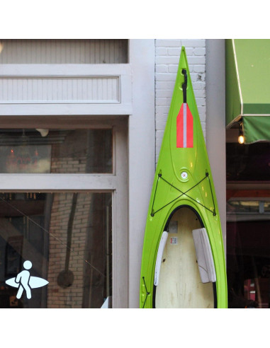 2 PCS Bandera de Seguridad Emsiok para Kayak Roja Reflectante