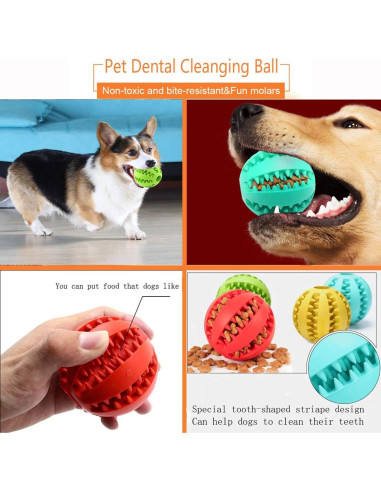 Pelota de Juguete para Perros Sunglow - Limpieza de Dientes 6cm