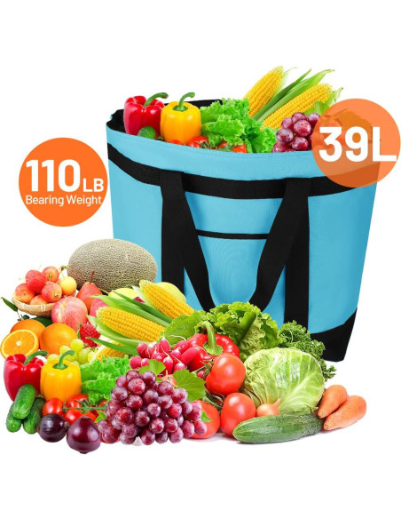 Bolsa Térmica Reutilizable 39L Azul para Comida y Compras Bolsa Térmica Reutilizable 39L Azul para Comida y Compras