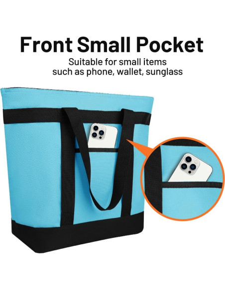 Bolsa Térmica Reutilizable 39L Azul para Comida y Compras Bolsa Térmica Reutilizable 39L Azul para Comida y Compras