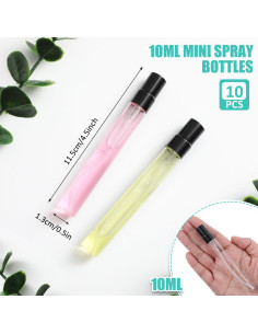 Zhehao 10 Botellas de Spray de Vidrio 10 ml Recargables 2